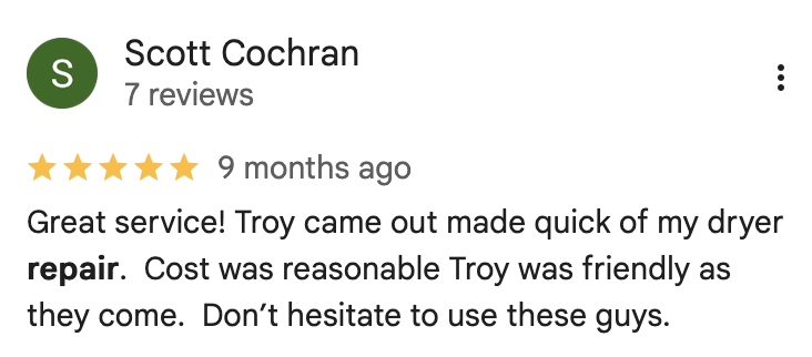 Checked Appliances review from Scott Cochran
