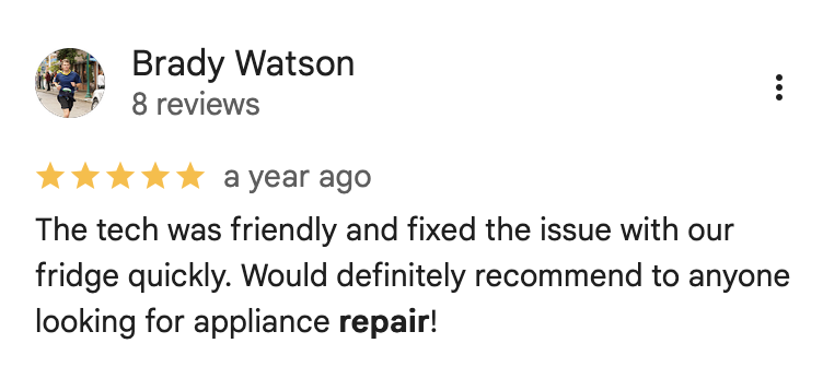 Checked Appliances review from Brady Watson